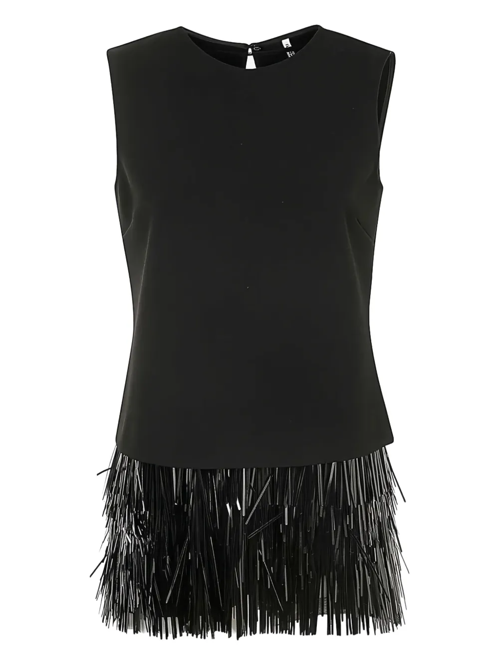 Liviana Conti sleeveless fringed blouses - Nero