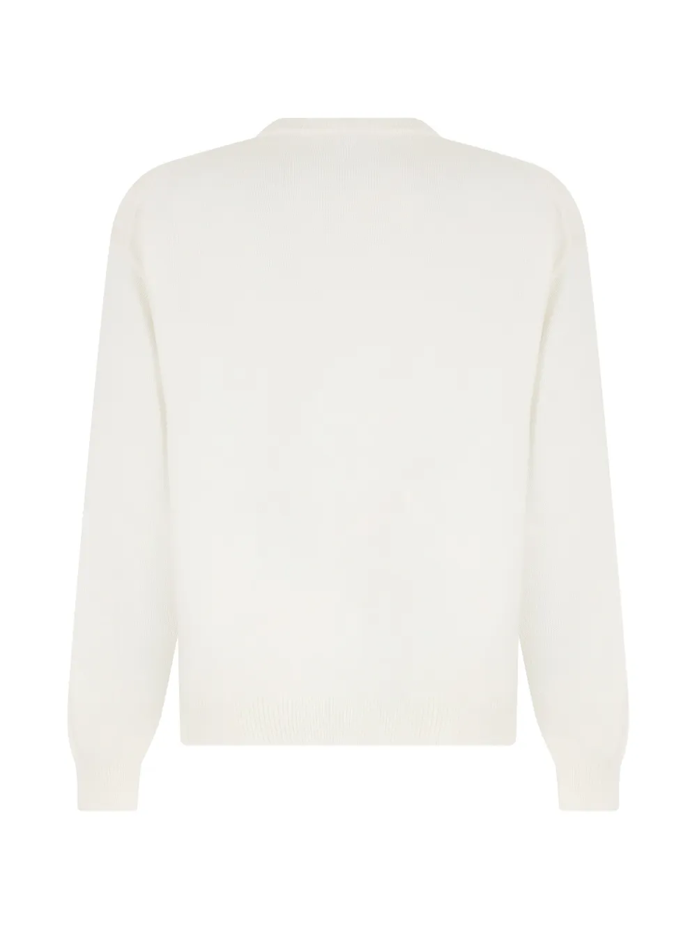 Roberto Collina Trui met geribbelde afwerking Beige