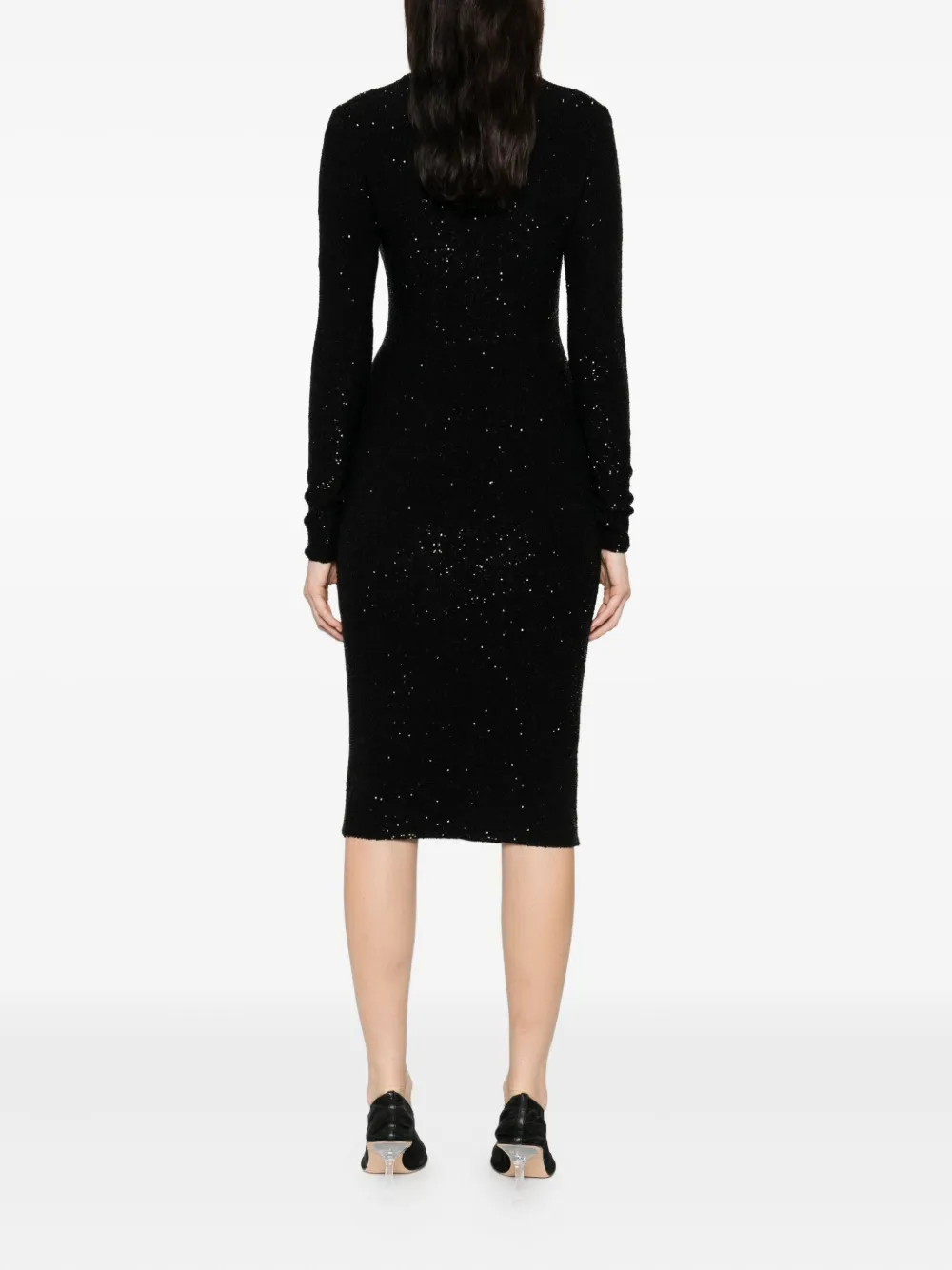 Fabiana Filippi Jurk verfraaid met pailletten Zwart