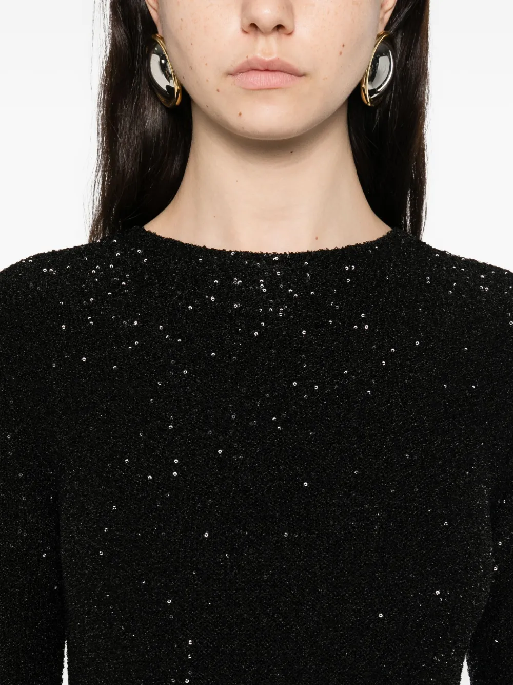 Fabiana Filippi Jurk verfraaid met pailletten Zwart