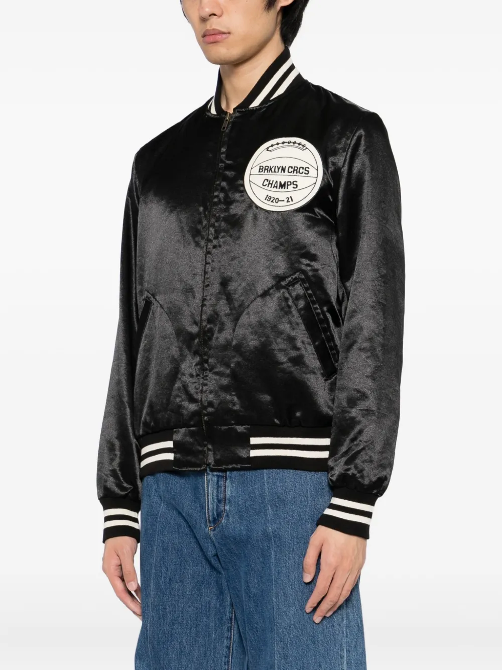 The Brooklyn Circus Varsity Bomber Jacket In Black