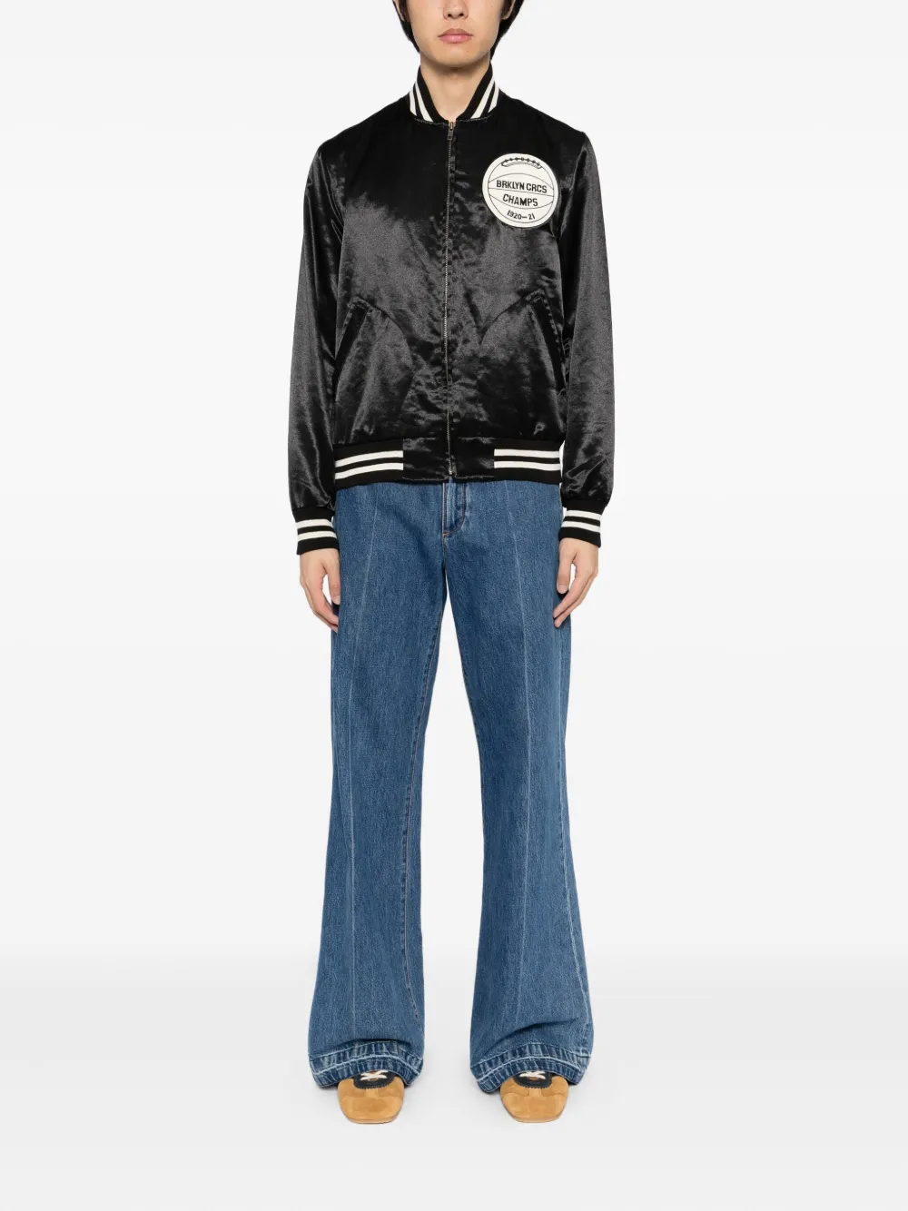 The Brooklyn Circus Varsity Bomber Jacket In Black