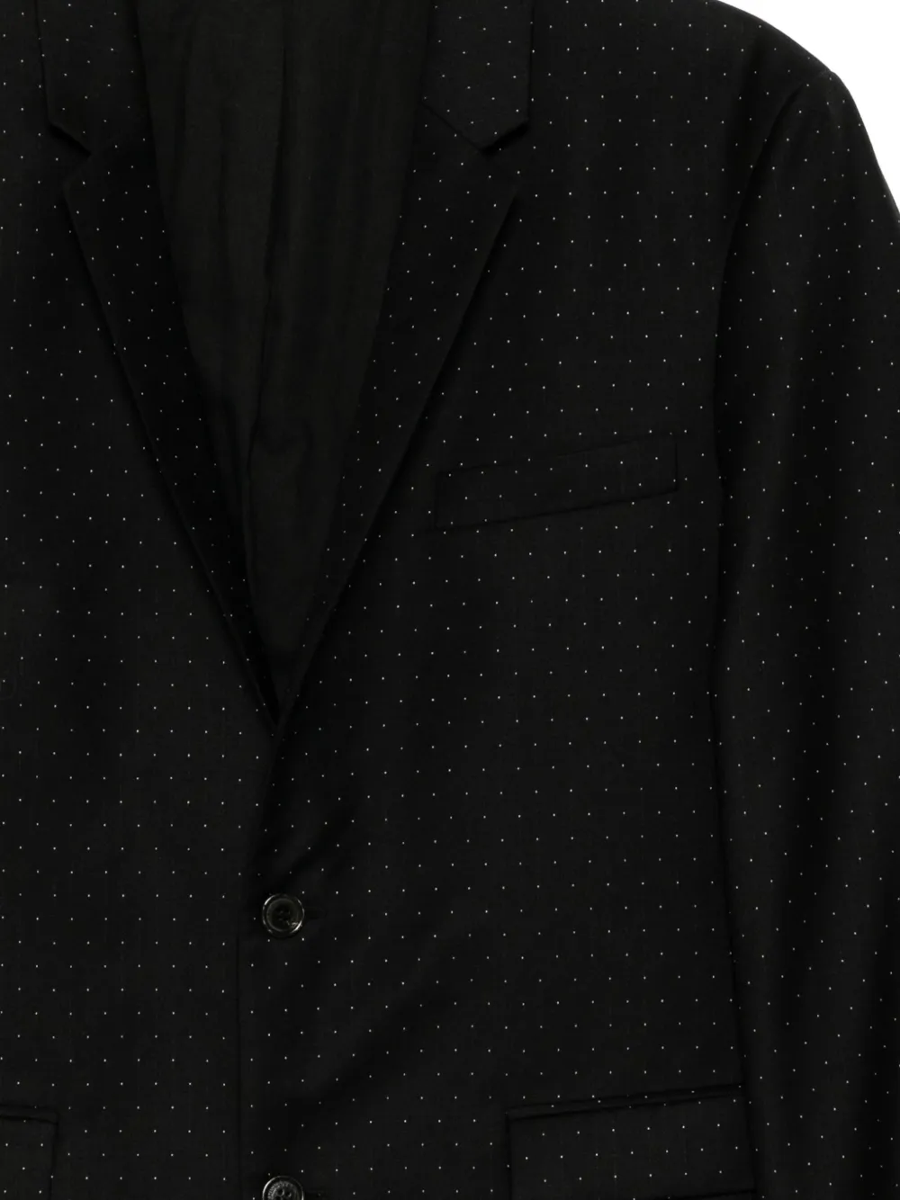  Kris Van Assche Micro Polka-dot Blazer - Black 