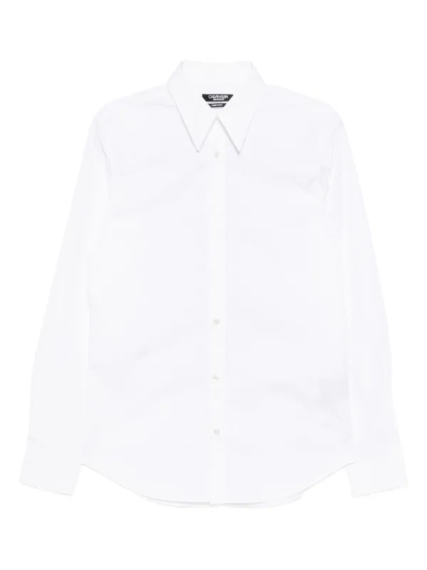 Calvin Klein Slogan-embroidered Shirt in White