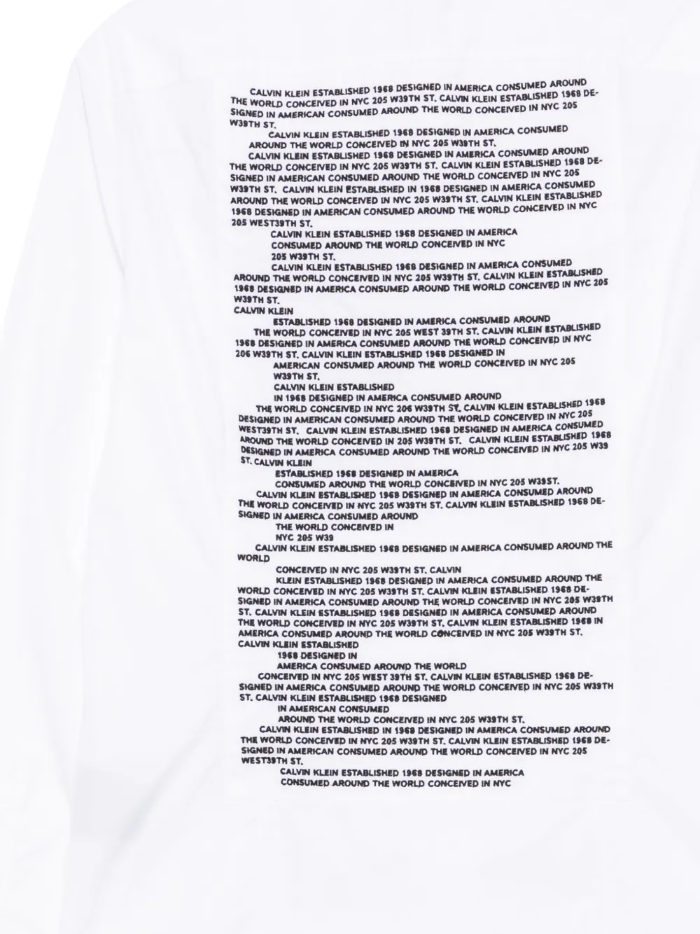 Calvin Klein Overhemd met geborduurde tekst Wit