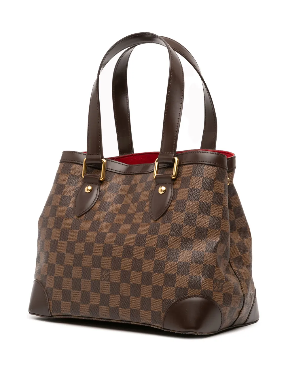 Pre-owned Louis Vuitton 2008 Damier Ebene Hampstead Pm Tote Bag In Brown