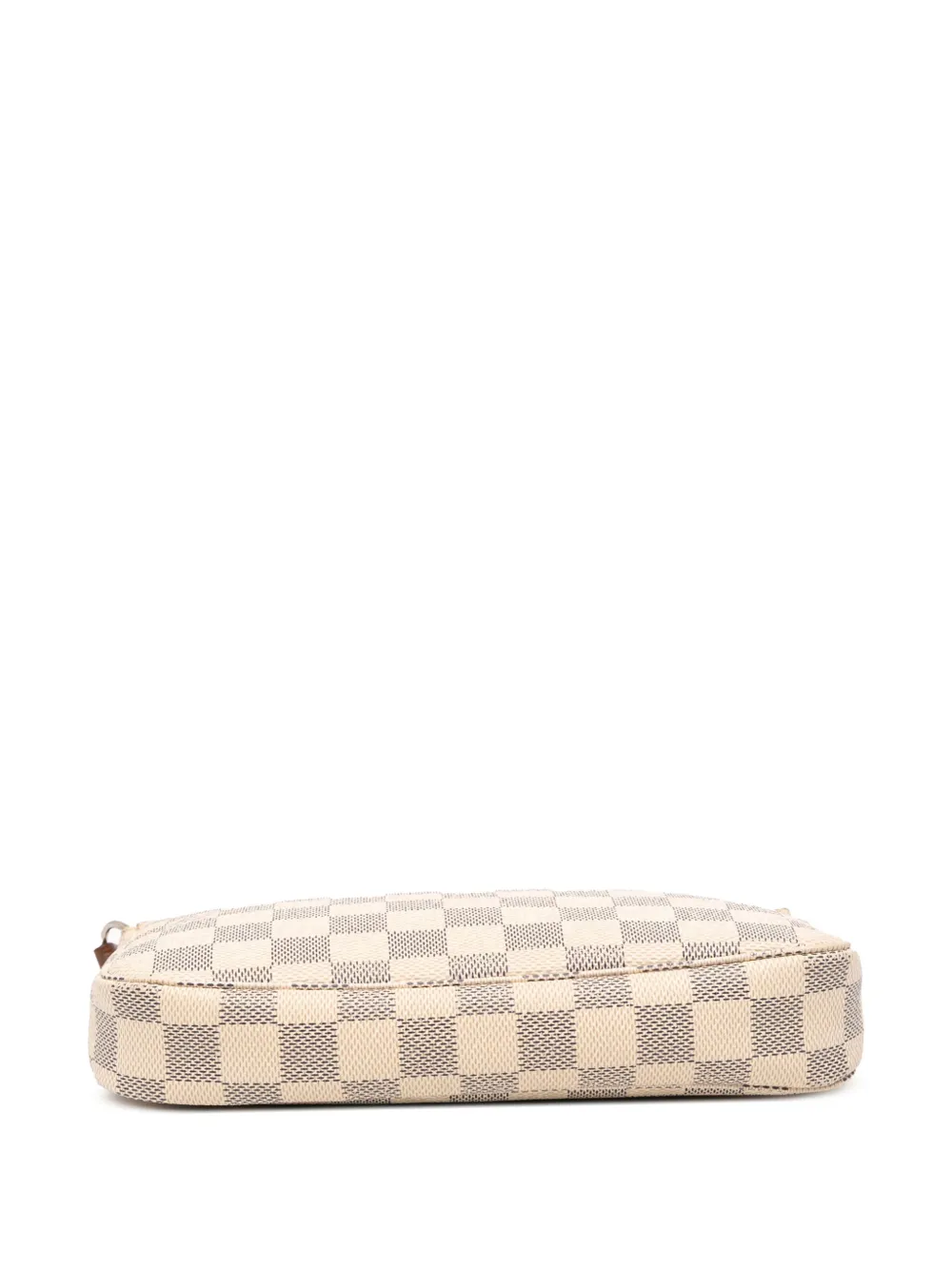 Pre-owned Louis Vuitton 2012 Damier Azur Pochette Accessoires Shoulder Bag In White