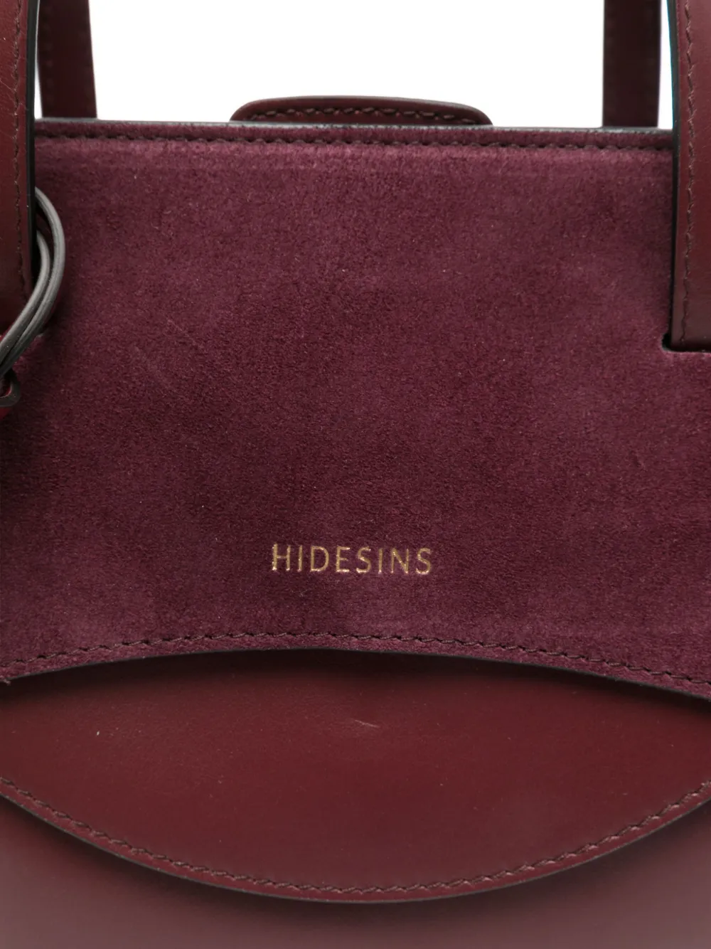 Hidesins Medium Flap Suede Tote Bag In Red