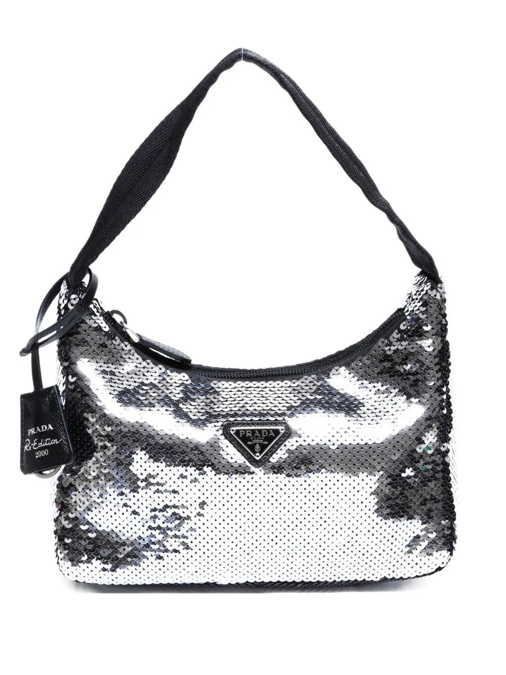 Pre-owned Prada 2020s Re-edition 2000 Shoulder Bag In Silver