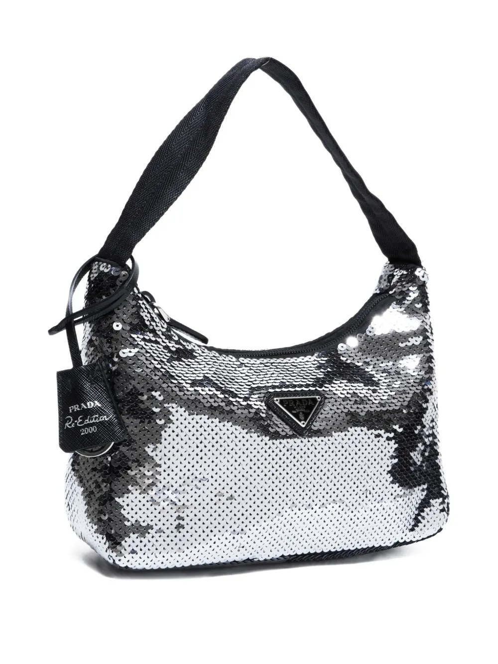 Pre-owned Prada 2020s Re-edition 2000 Shoulder Bag In Silver