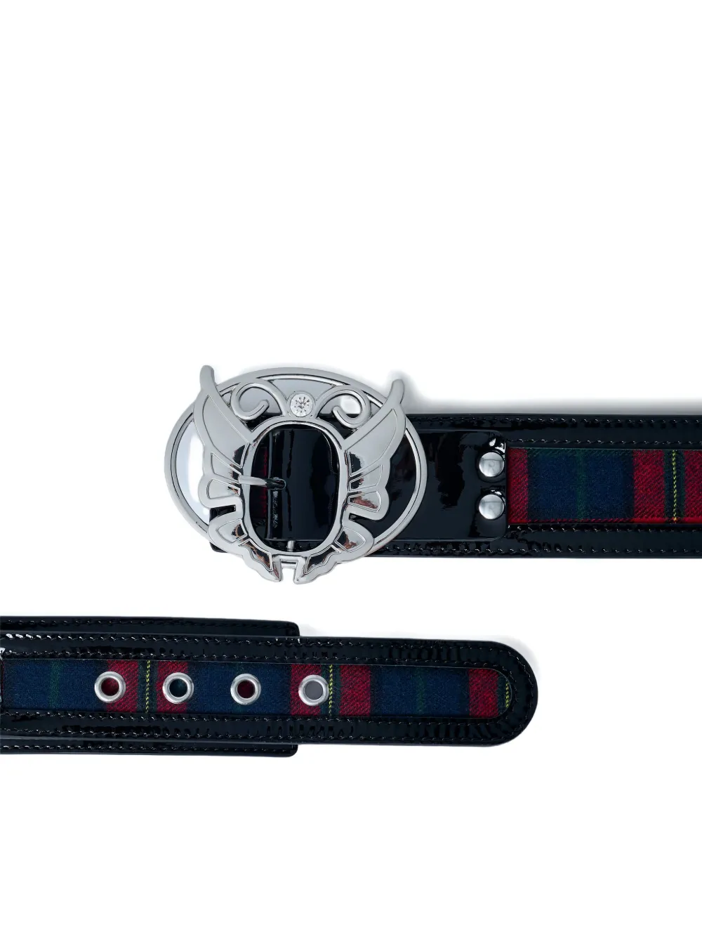 Chopova Lowena Women Tartan Belt In Blue