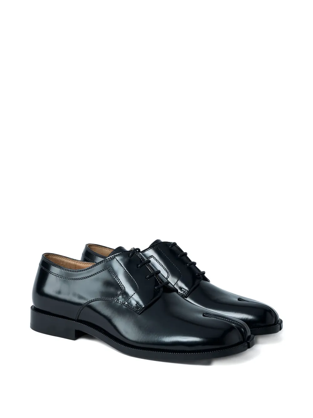 Maison Margiela Tabi Lace-up Shoes In Black