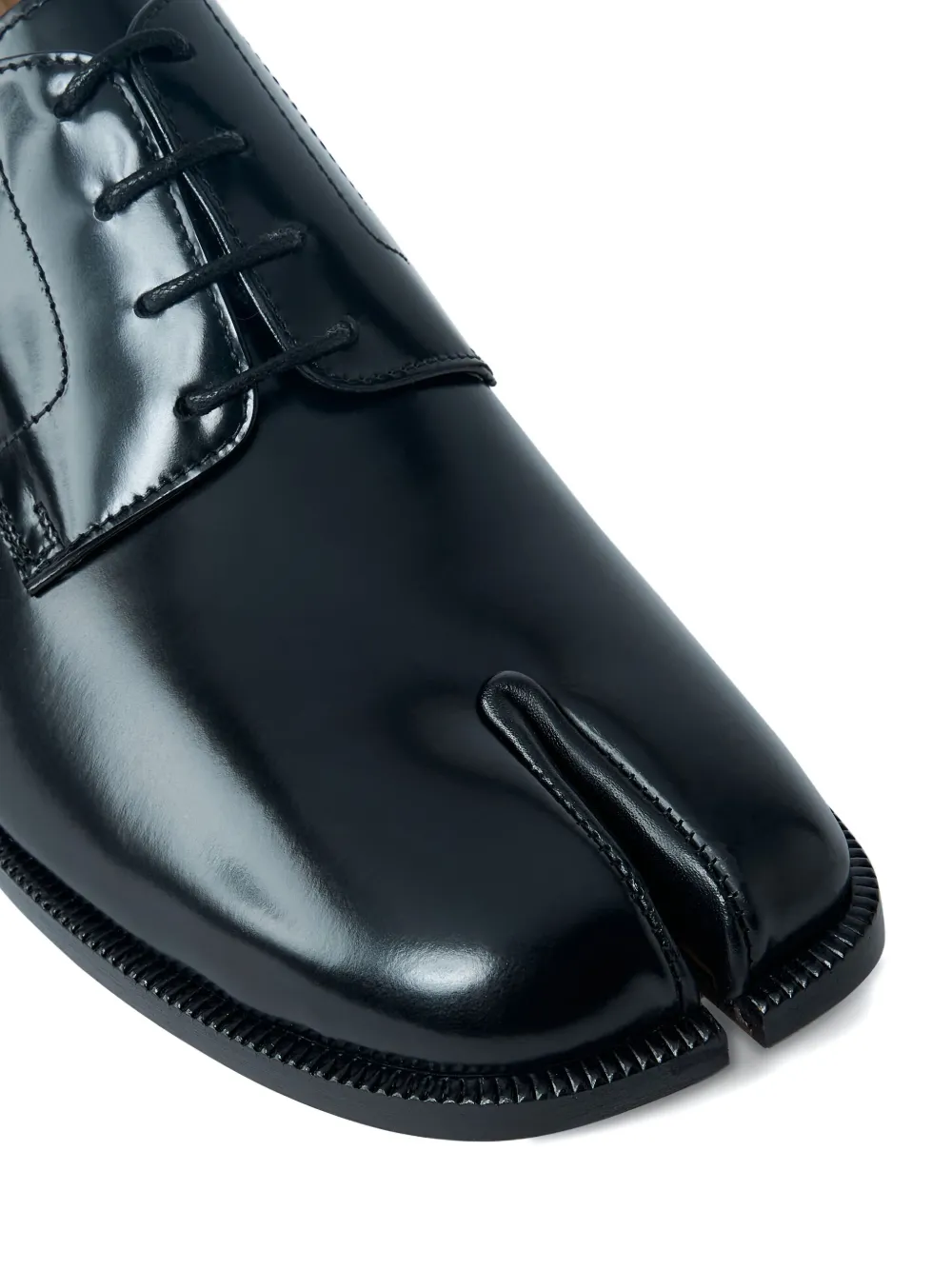 Maison Margiela Tabi Lace-up Shoes In Black