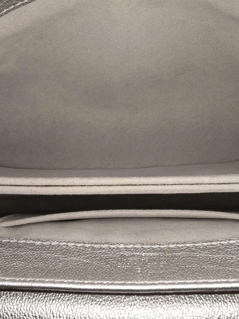 Pre-owned Louis Vuitton 2017 Metallic Cuir Plume Ecume Very Chain Bag Satchel In Silver