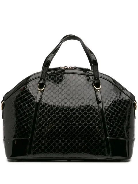 Gucci Pre-Owned 2016-2025 Large Microguccissima Patent Dome satchel