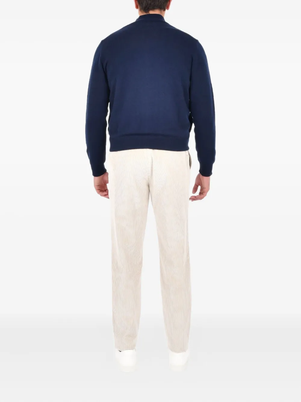 Drumohr Zip-fastening Cardigan In Blue