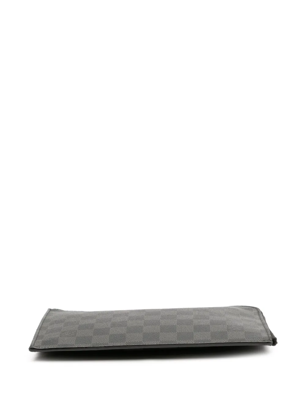 Pre-owned Louis Vuitton 2016 Damier Graphite Pochette Jour Pm Clutch Bag In Black