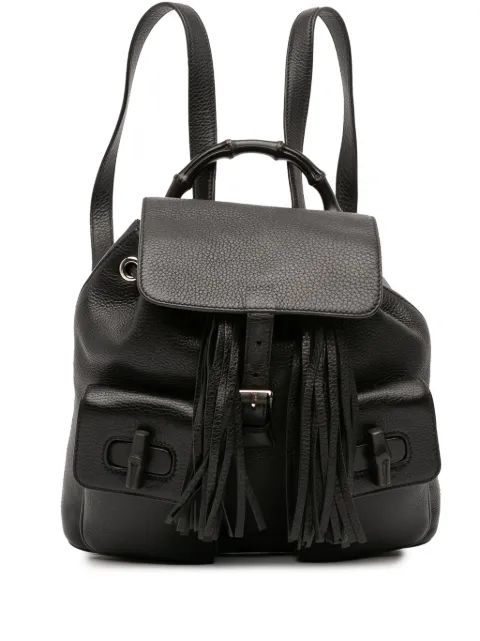 Gucci Pre-Owned 2016-2025 Leather Bamboo Tassel backpack