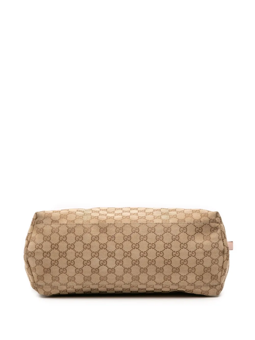 Pre-owned Gucci 2000-2015 Gg Canvas Web Tote Bag In Brown
