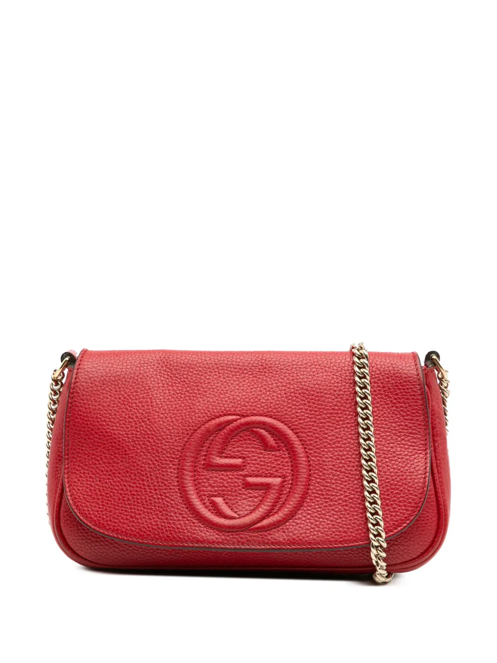Gucci Pre-Owned 2016-2025 Medium Leather Soho Chain Flap crossbody bag Gucci Pre-Owned 2016-2025 Medium Leather Soho Chain Flap crossbody bag