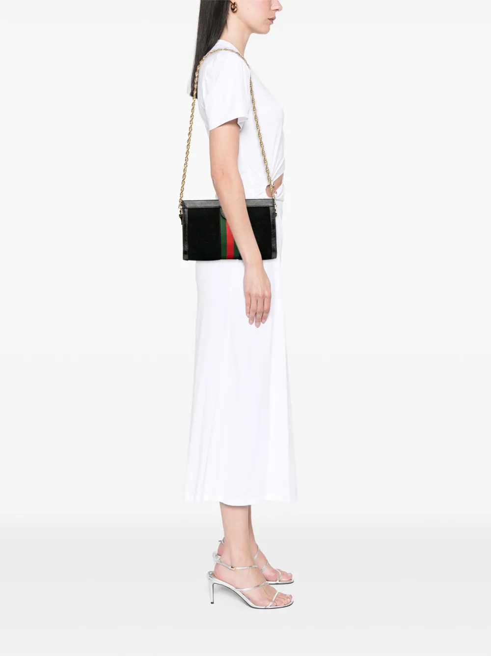 Gucci Pre-Owned 2016-2025 Small Suede Ophidia Chain crossbody bag | Pre-Owned | Image 2