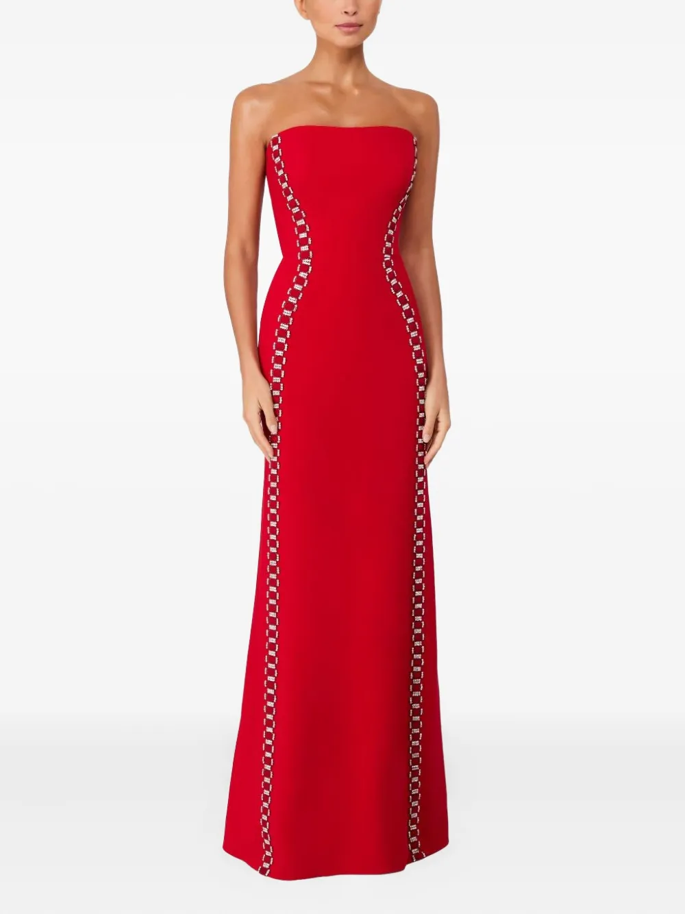 Jenny Packham Jurk verfraaid met kristallen - Rood