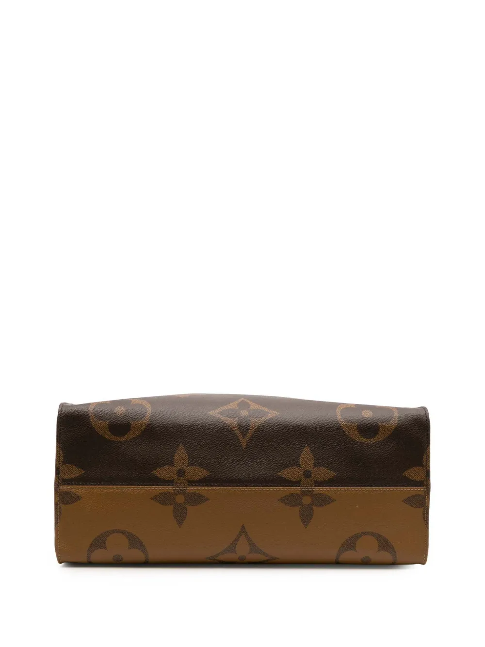 Pre-owned Louis Vuitton 2019 Monogram Reverse Giant Onthego Gm Satchel In Brown