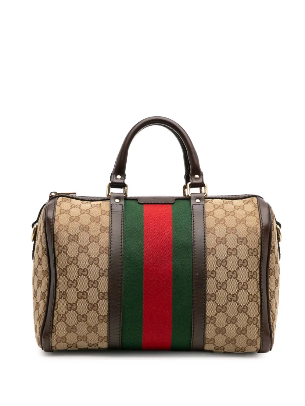 Gucci Pre-Owned 2016-2025 Medium GG Canvas Web Joy Boston Bag satchel Gucci Pre-Owned 2016-2025 Medium GG Canvas Web Joy Boston Bag satchel