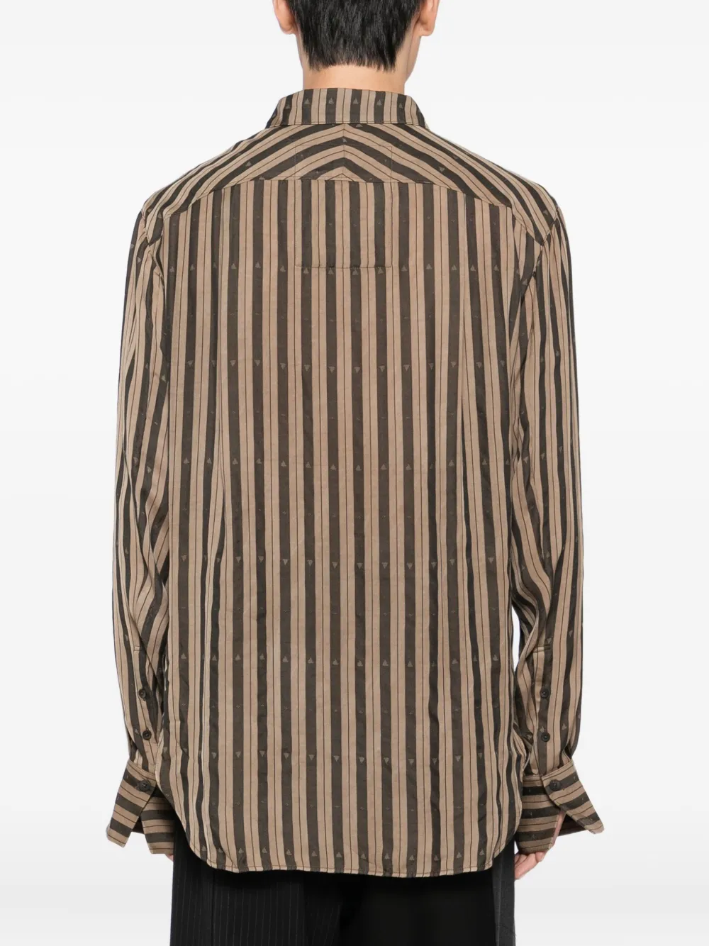 Ziggy Chen Panelled Striped Shirt In Multi