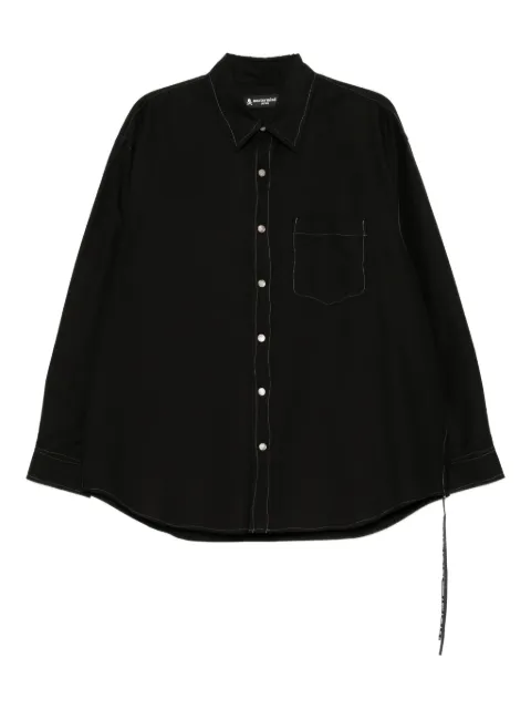 Mastermind Japan embroidered-logo cotton shirt
