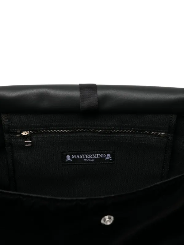 Mastermind World logo-embroidered Shoulder Bag | Black | FARFETCH SG