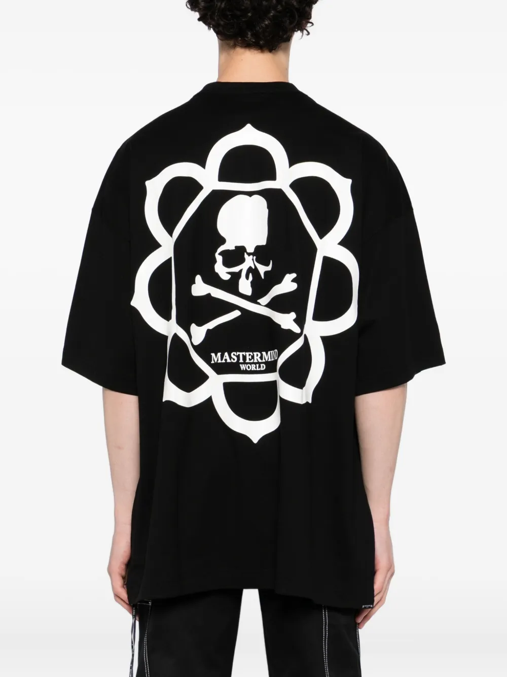 Mastermind World T-shirt met grafische print en zak Zwart