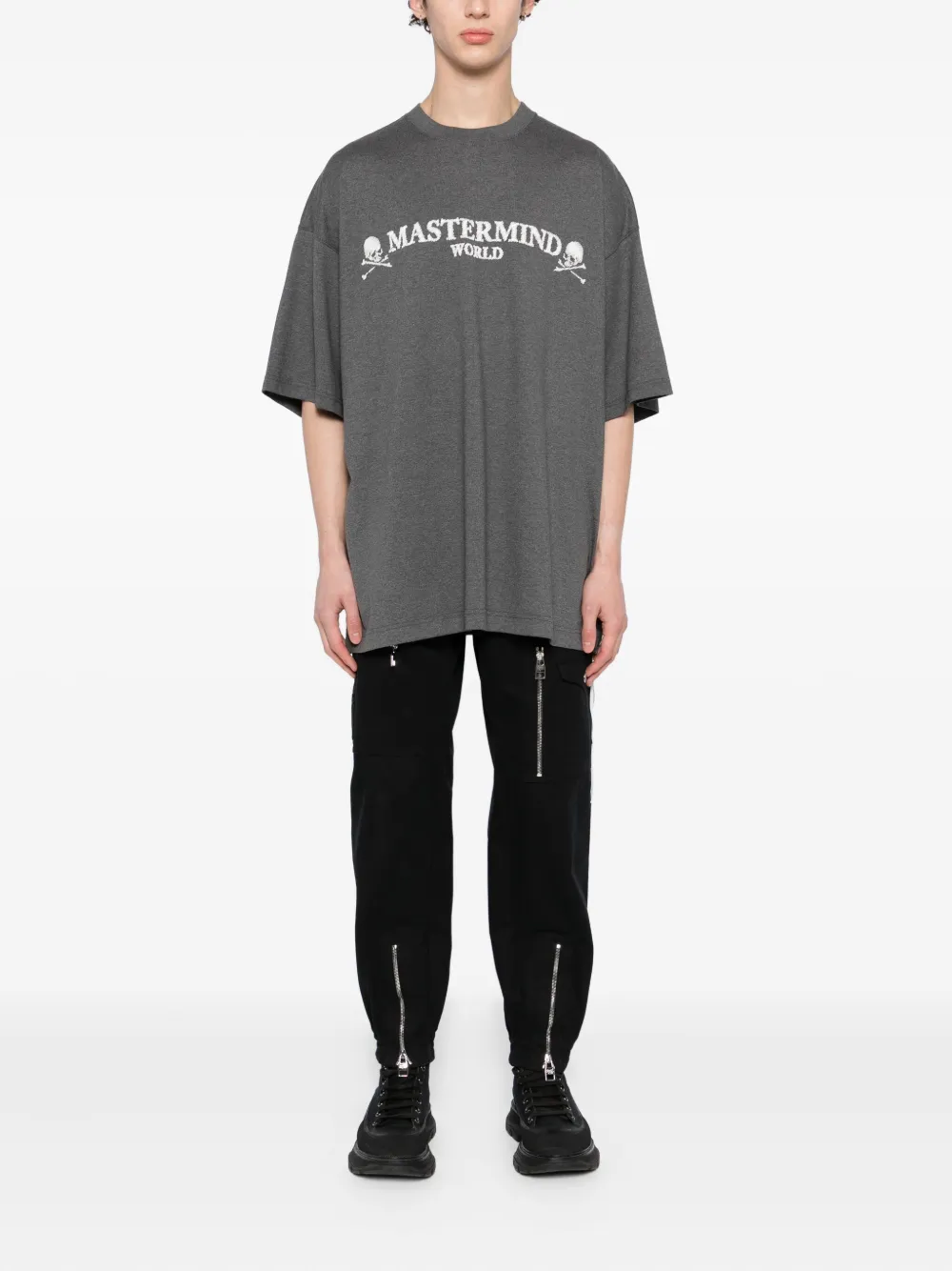 Mastermind World skull graphic t-shirt - Zwart