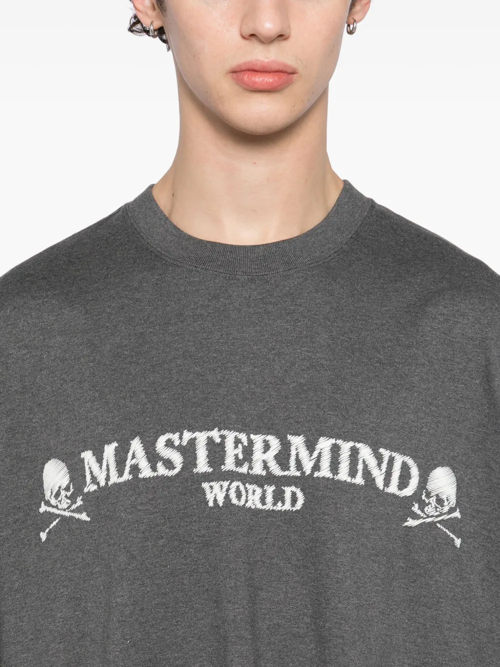 Mastermind World T-shirt met doodskopprint Zwart