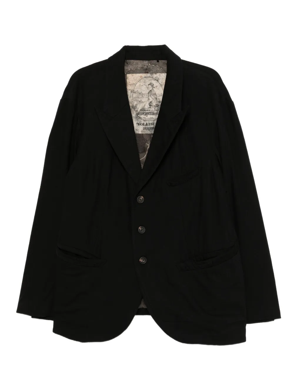 Ziggy Chen single-breasted blazer | Black | Image 1