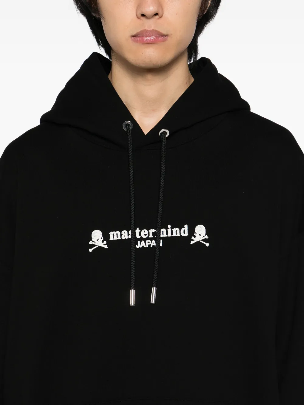 Mastermind Japan Hoodie met geborduurd logo Zwart