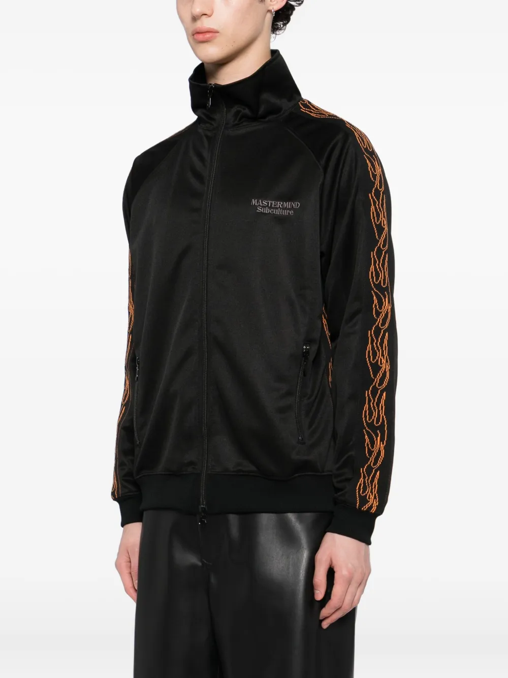 Mastermind Japan Flame Skull Jacket In Black