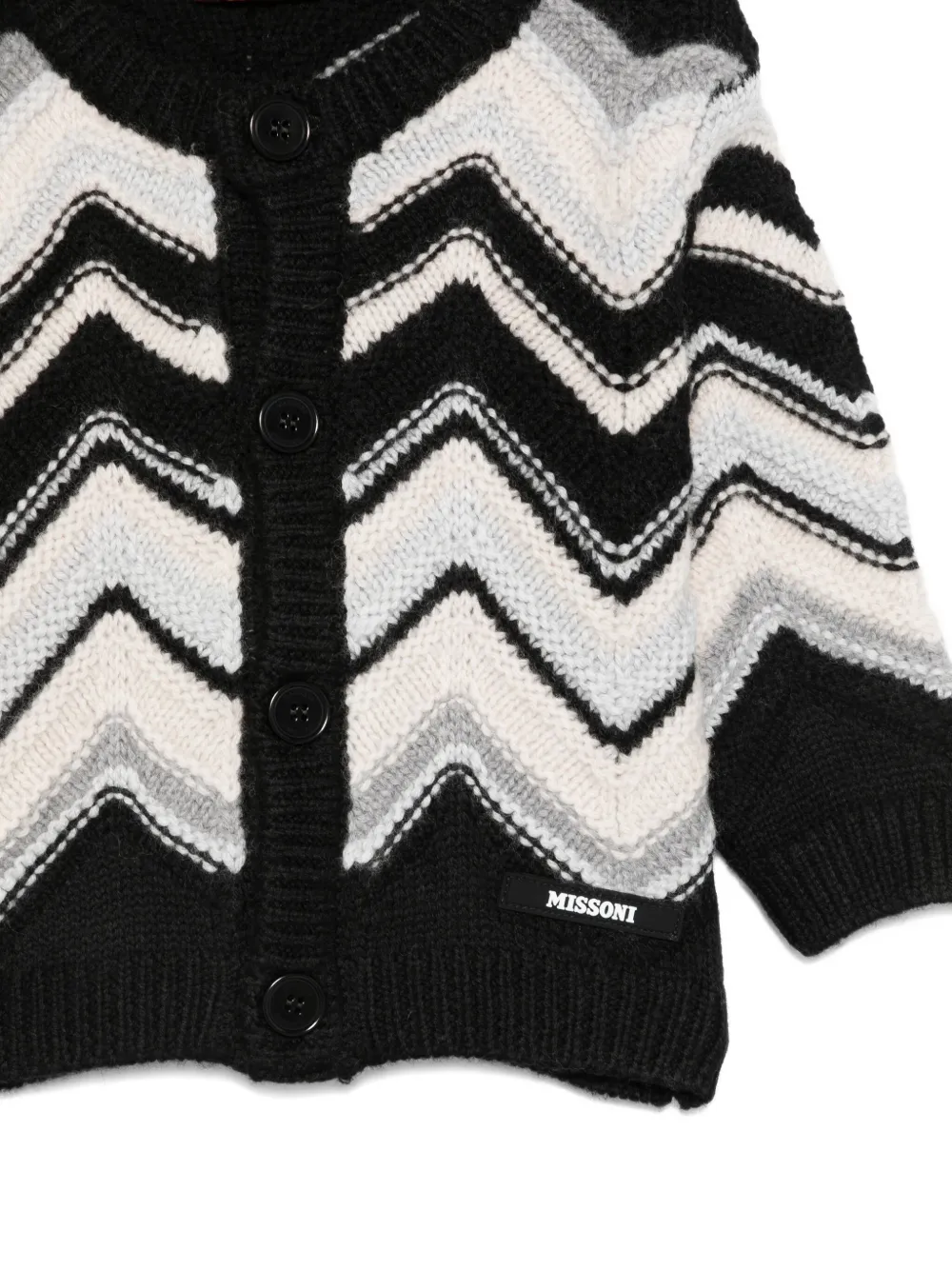 Missoni Kids Vest met chevron patroon Zwart