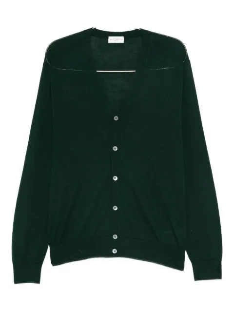 Ballantyne V-neck fine-knit cardigan