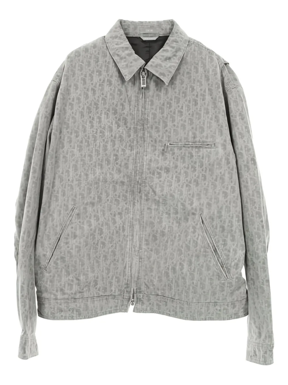 Christian Dior Pre-Owned 2010s Oblique zip blouson jacket | Grey | Image 1