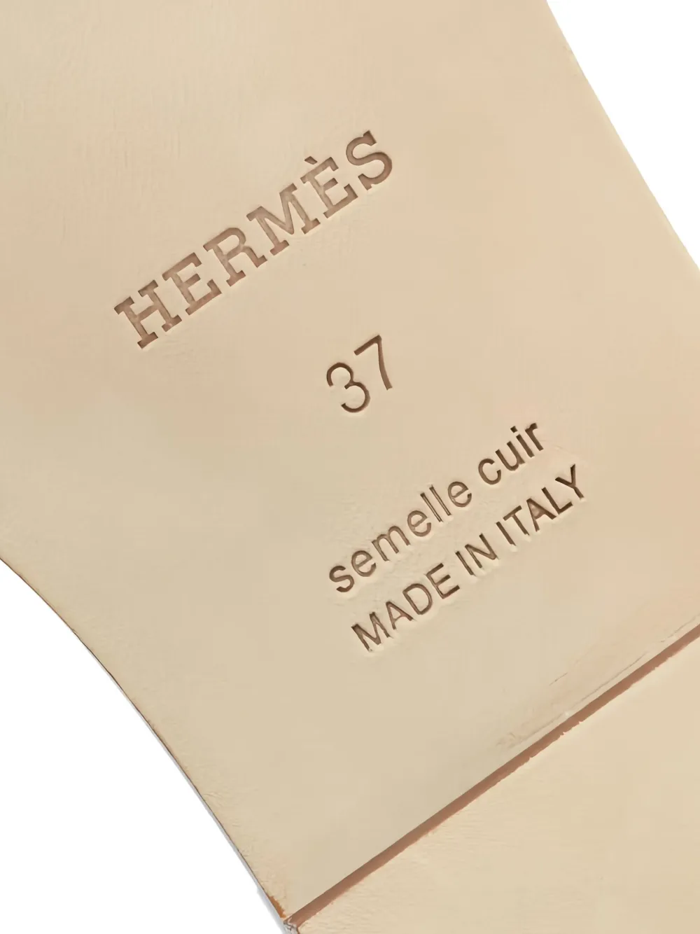 Pre-owned Hermes Oran Mule Sandals In White