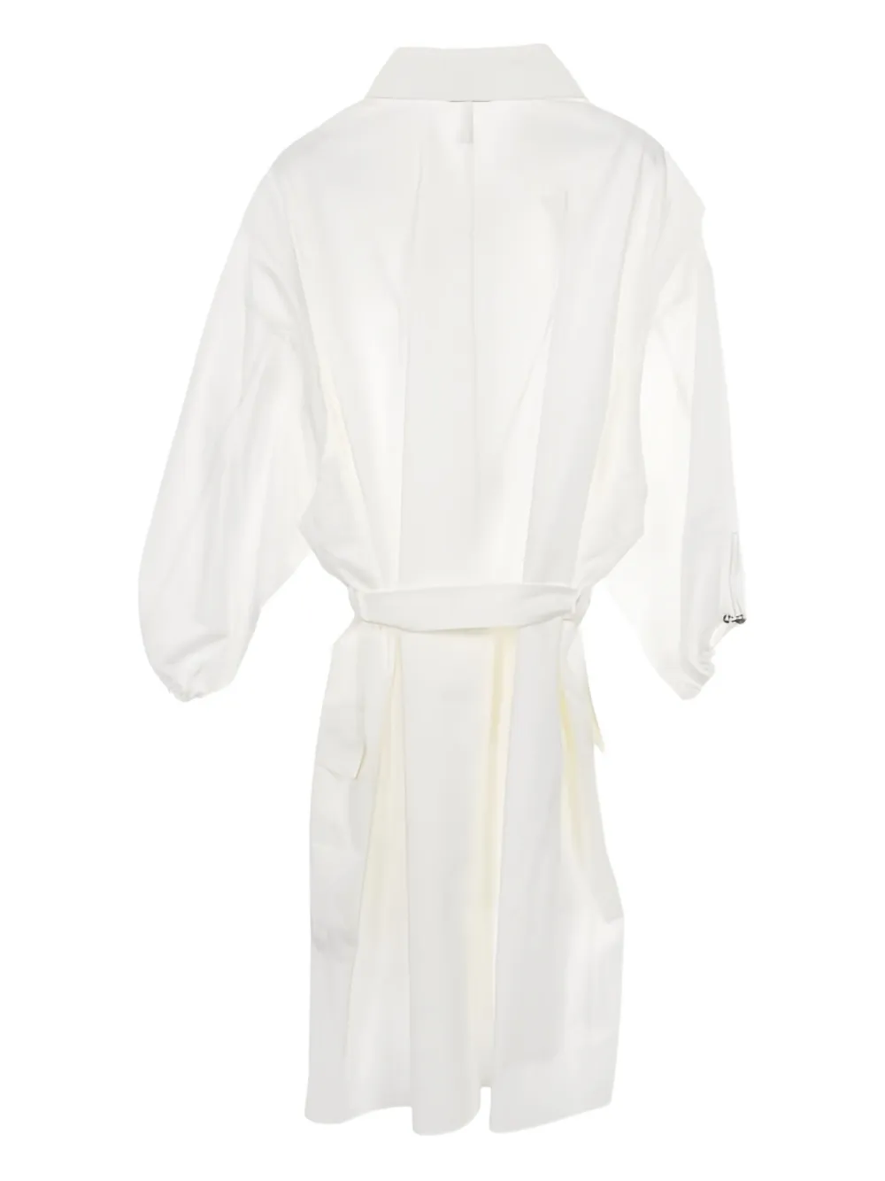 Hermès Pre-Owned tie-waist shirt dress - Wit