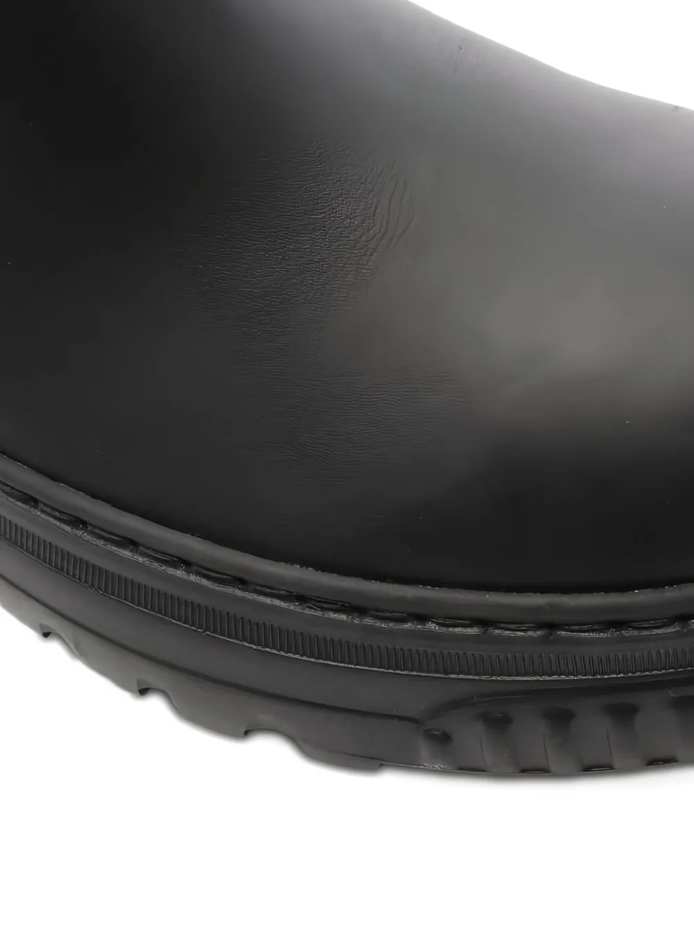 Pre-owned Dior Side Gore Leather Boots In Black