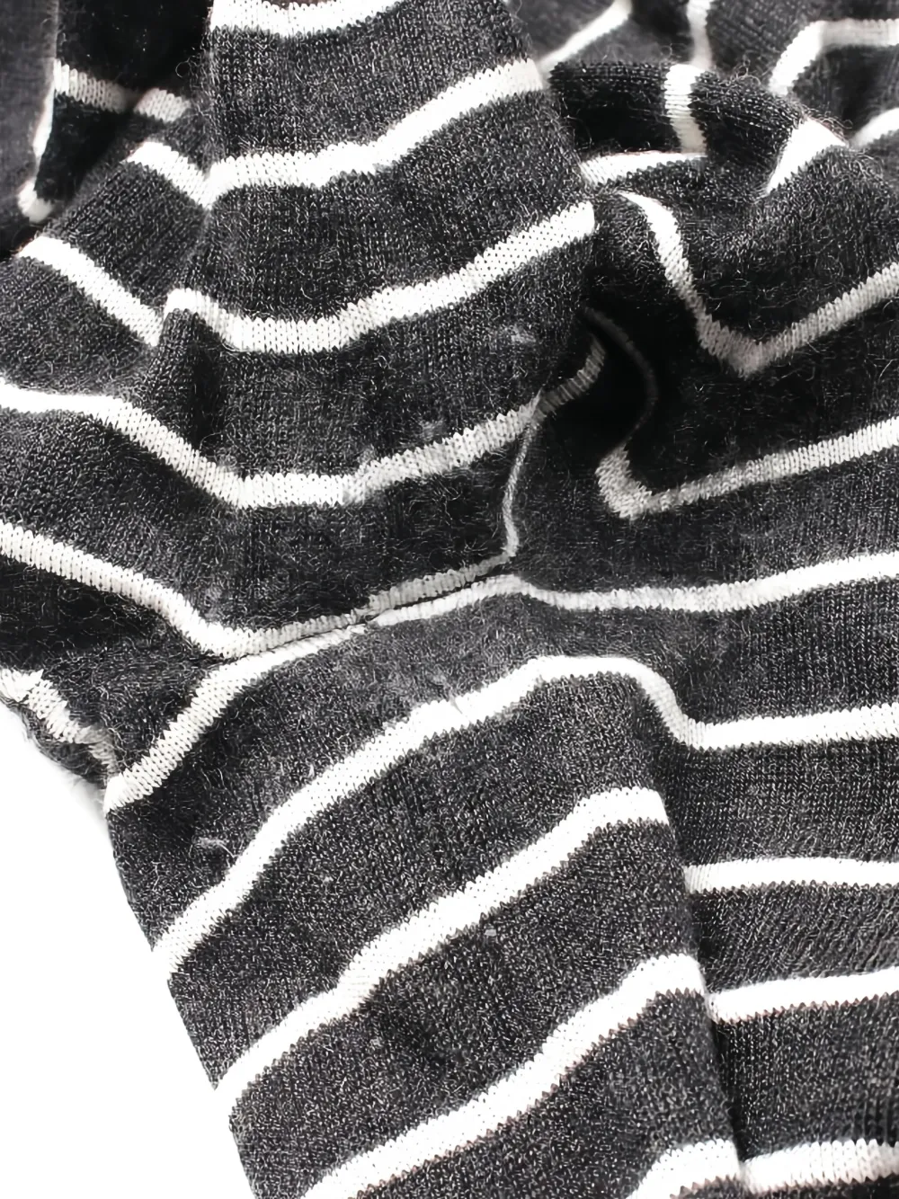 Pre-owned Chanel Stripes Coco Mark Cardigan In Black