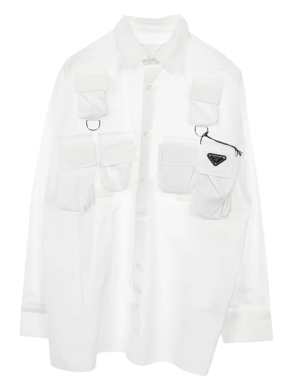 Prada Pre-Owned triangle logo shirt | White | Image 1