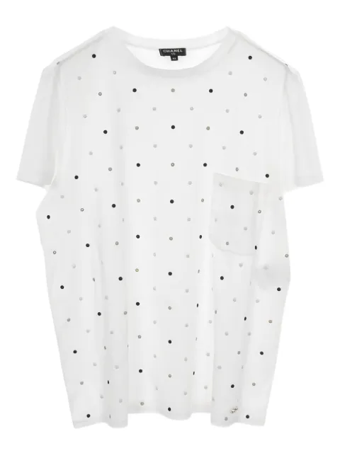 CHANEL Pre-Owned 1986-1988 Coco Mark dotted T-shirt