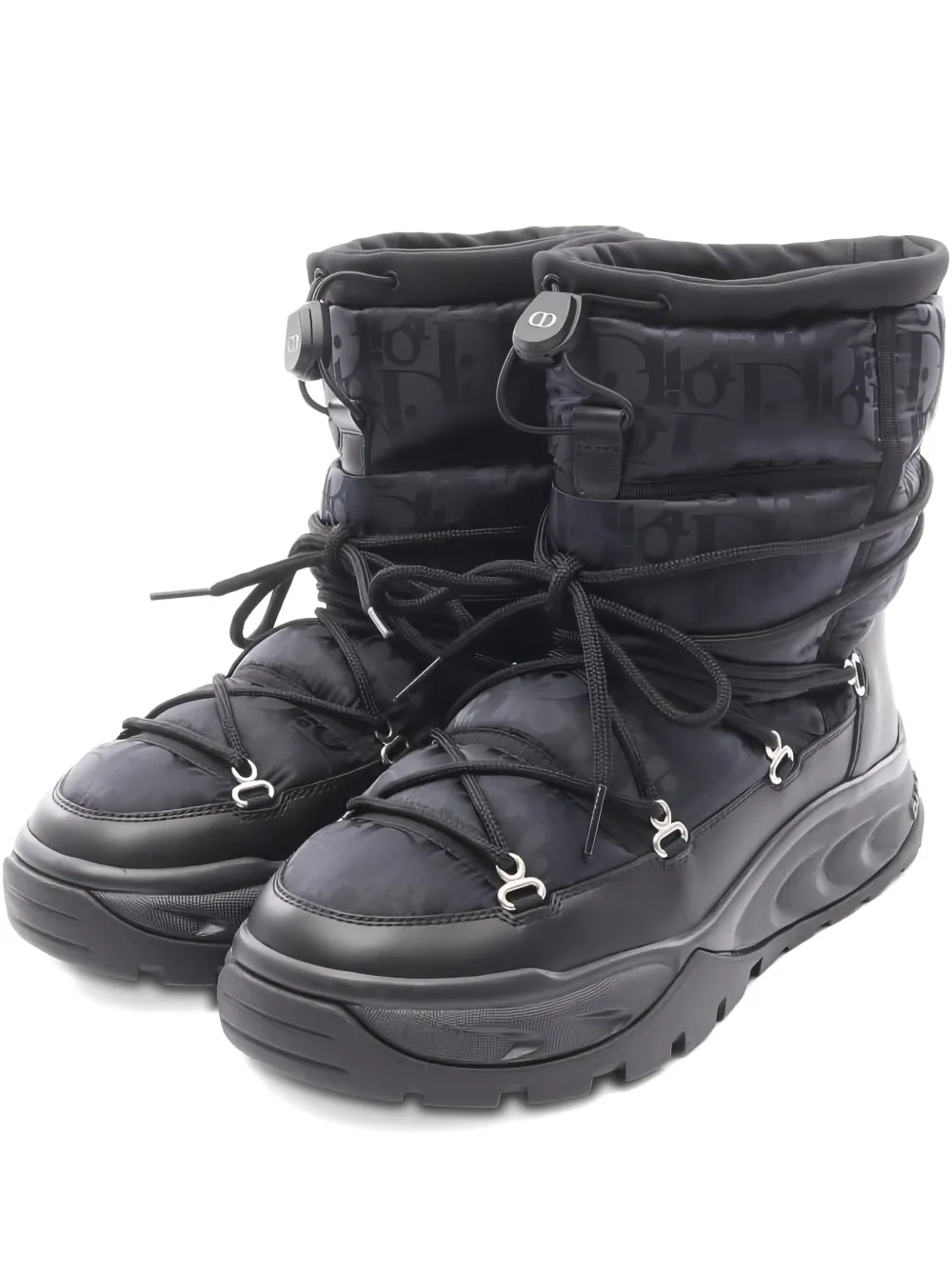 Christian Dior Pre-Owned Oblique snow boots - ブルー Christian Dior Pre-Owned Oblique snow boots - ブルー