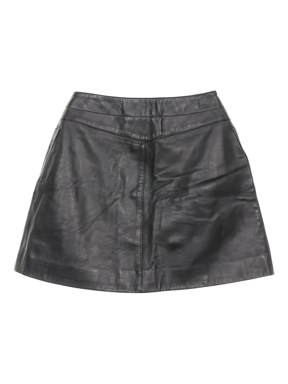 Christian Dior Pre-Owned leather mini skirt | A-Line Skirts | Image 2