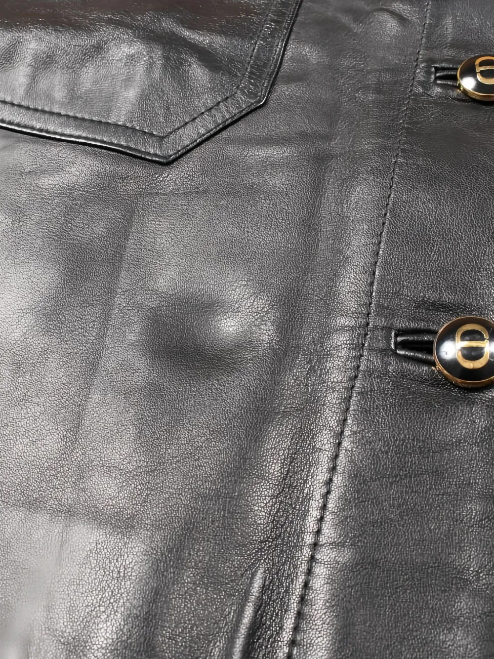 Christian Dior Pre-Owned Leren mini-rok Zwart