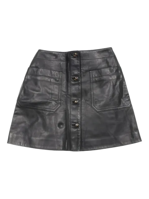 Christian Dior Pre-Owned leather mini skirt